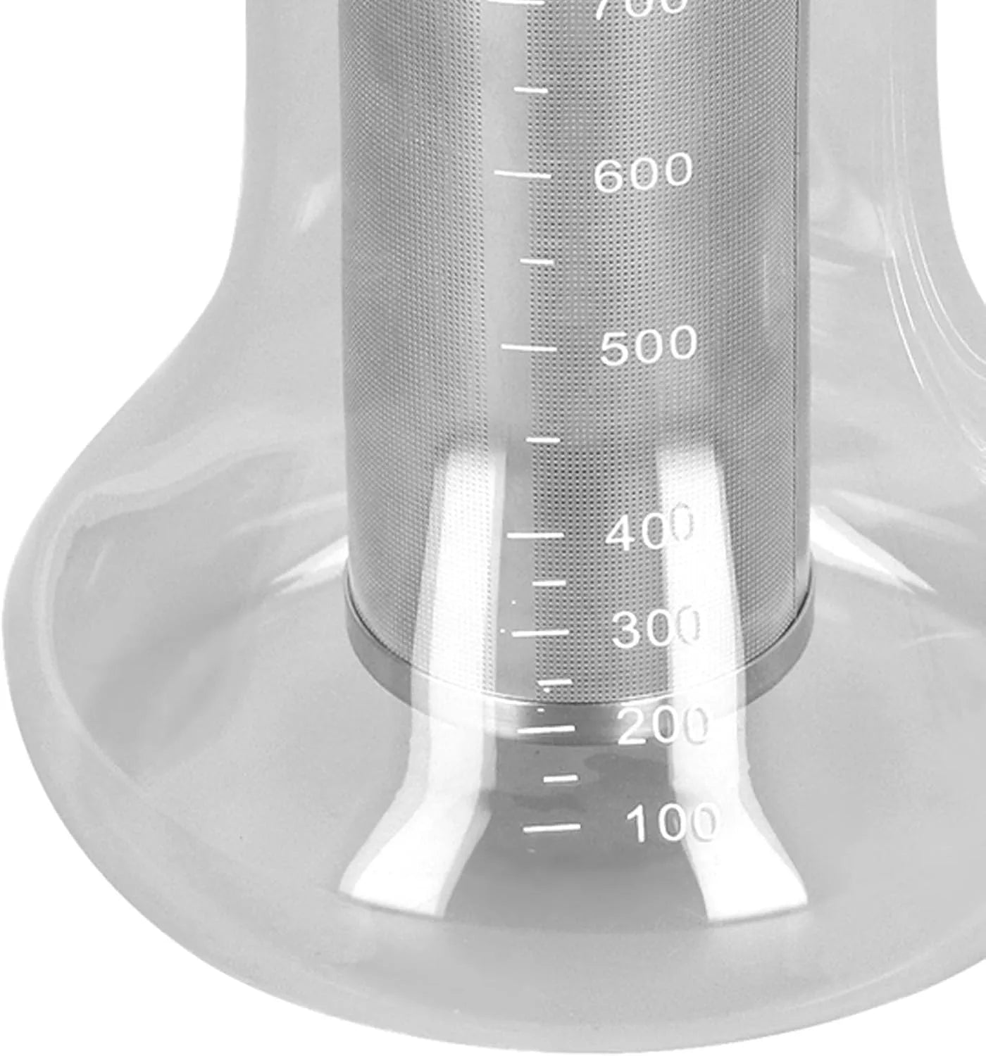 Sticlă borosilicată Carafa Cold Brew Edream de 700 ml, cu filtru integrat pentru prepararea cafelei reci.