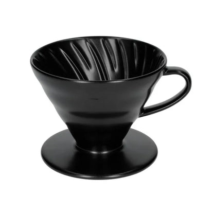 Hario V60-02 Ceramic Coffee Dripper Matt Black - unghi 2